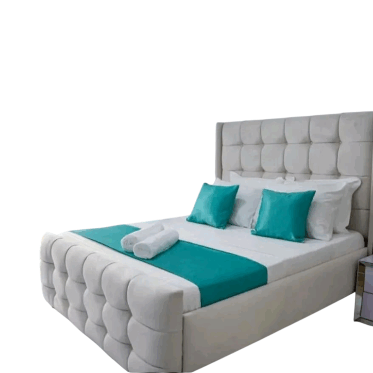 6x6 Cream-white Chester Bed