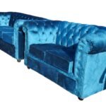 5 Seater Blue Chester Sofa
