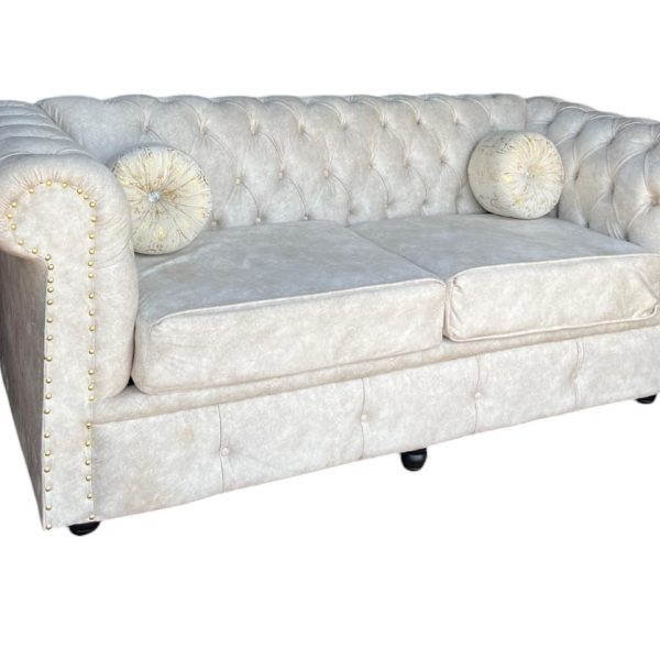 Cream 3 Seater Chester Sofa