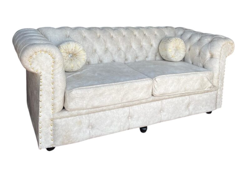 Cream 3 Seater Chester Sofa