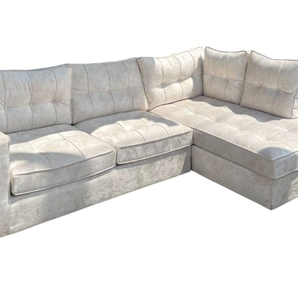 L Shaped 5 Seater Sofa in Kenya Cream