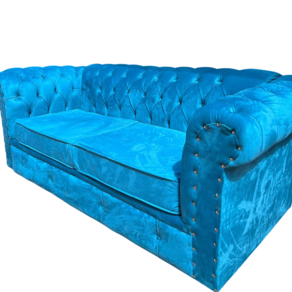 Blue 3 Seater Chester Sofa