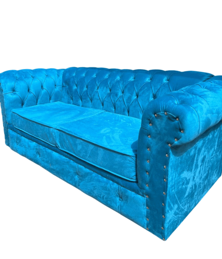 Blue 3 Seater Chester Sofa