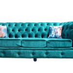 Green 3 Seater Chester Sofa