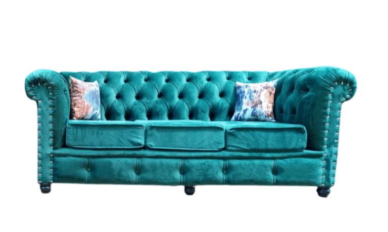Green 3 Seater Chester Sofa