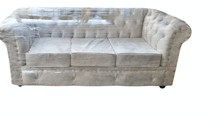 Cream 3 Seater Chester Sofa