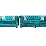 Green 5 Seater Chester Sofa