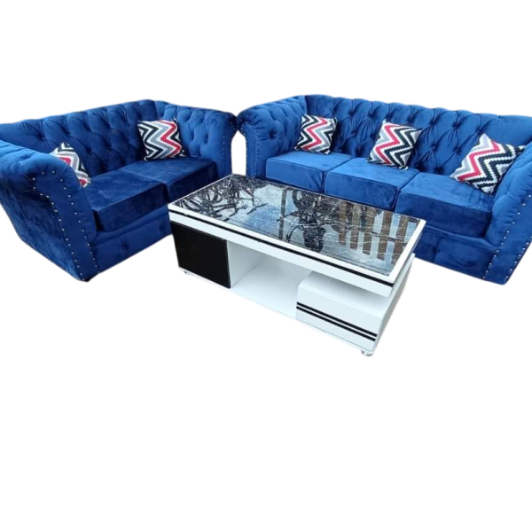 5 Blue Seater Chester Sofa